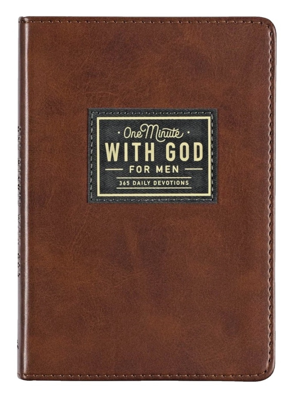 One Minute With God For Men Leather Devotional - Brown - Picture 2 of 4
